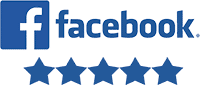 Five star reviews on Facebook